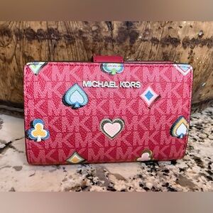 MICHAEL KORS Jet Set Medium Printed Signature Logo Wallet